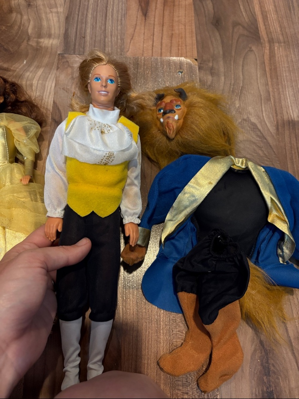 Vtg 90's Disney Beauty & The Beast Dolls With Clothing by Mattel - Picture 6 of 6